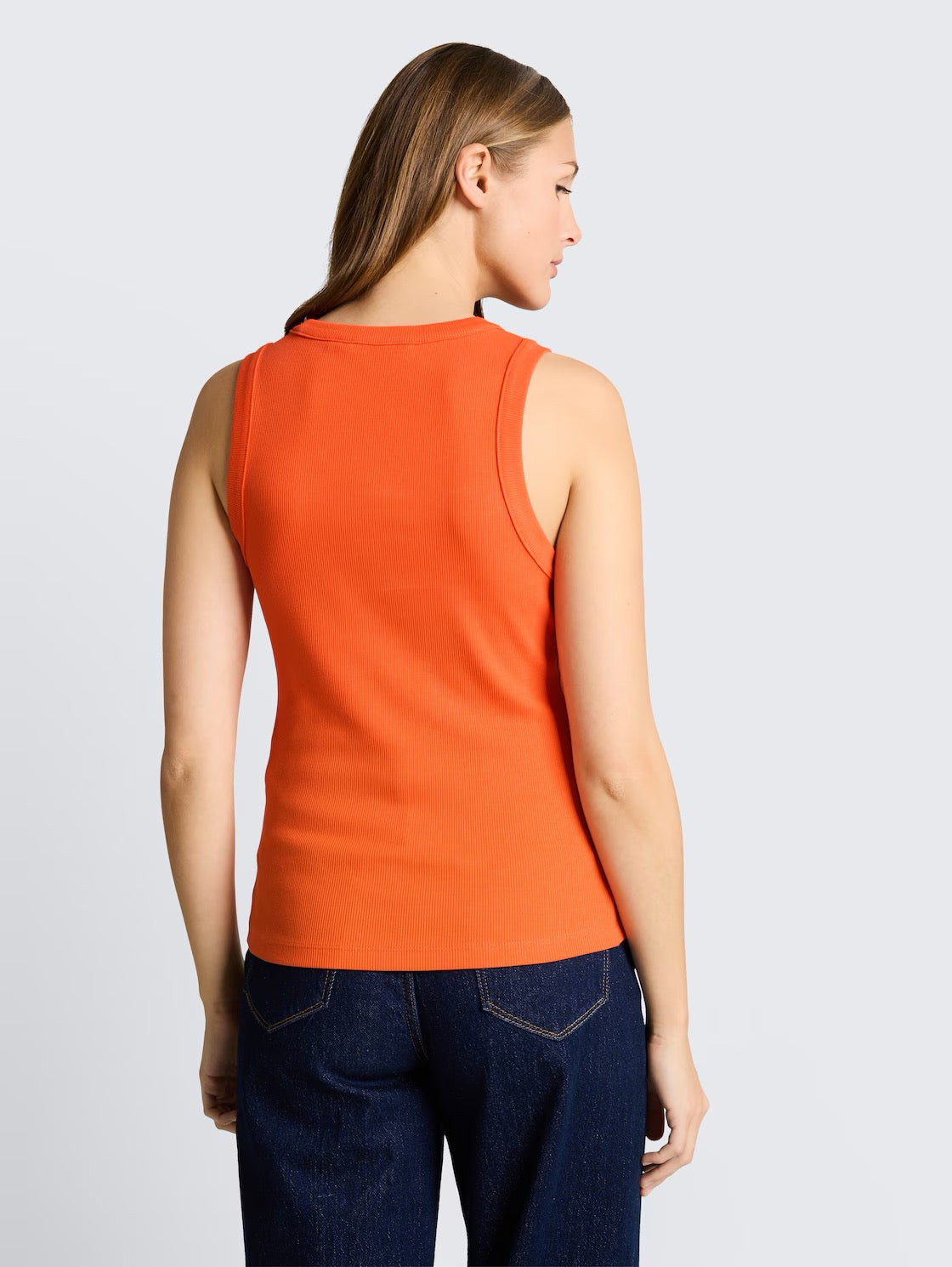 Racerback Rib Tank - Fiery Red