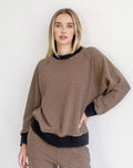 Mini Stripe Crew - Washed Black/Tan