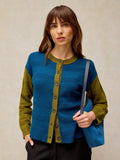 Sansa Stitch Cardi - Teal Multi
