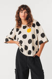 Lariz GOTS T Shirt - Black & Cream