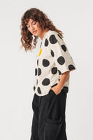 Lariz GOTS T Shirt - Black & Cream