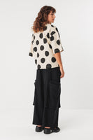 Lariz GOTS T Shirt - Black & Cream