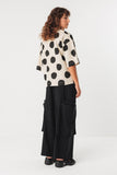 Lariz GOTS T Shirt - Black & Cream