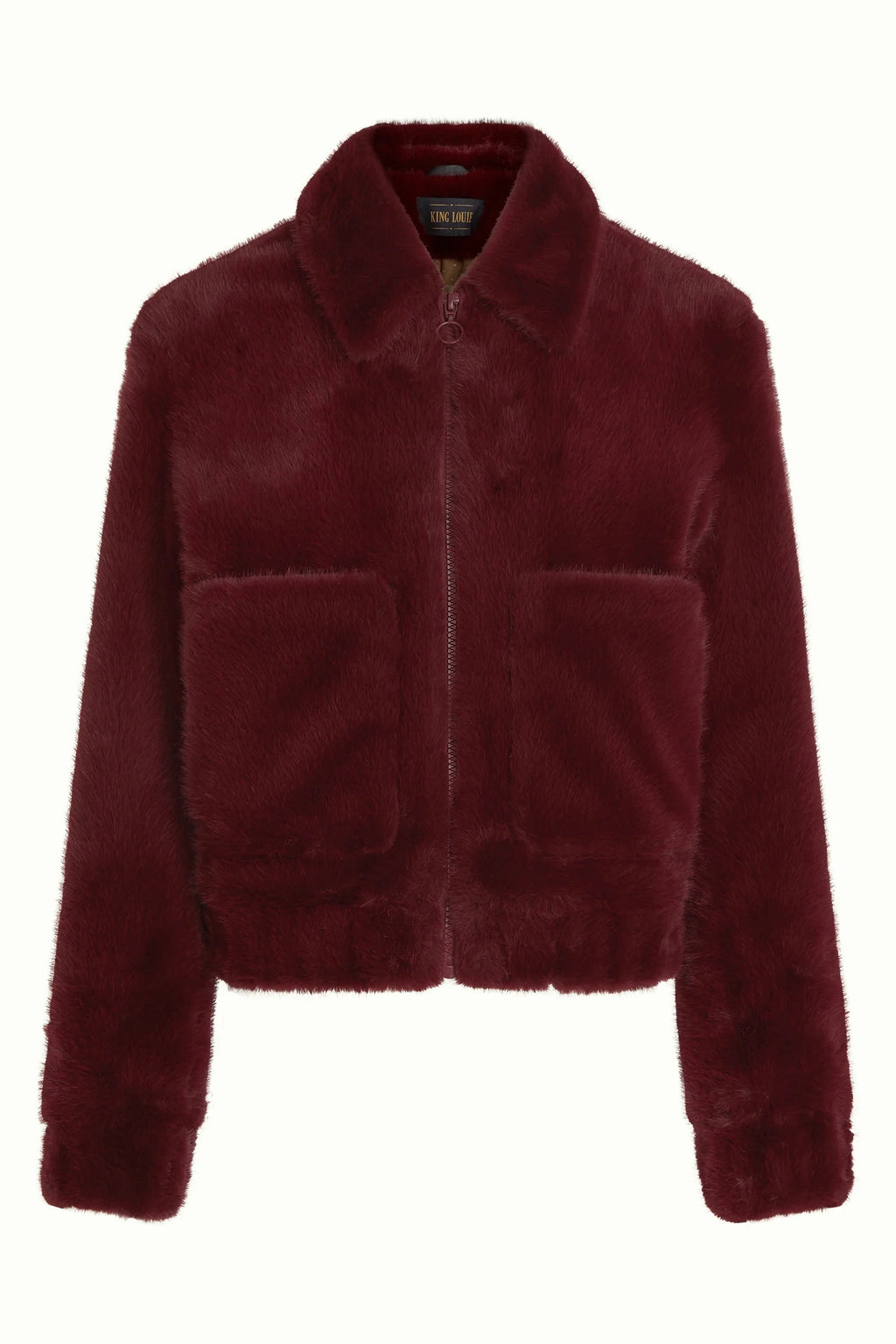 Isla Jacket Silver Fur - Porto Red