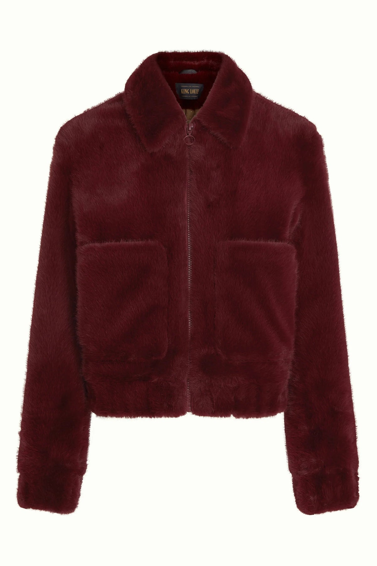 Isla Jacket Silver Fur - Porto Red