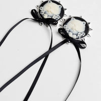 Kitty Kitty Cameo Bow Earrings