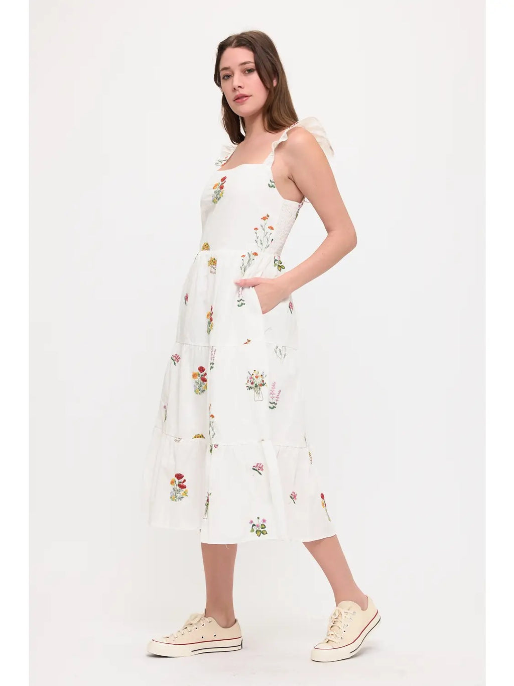 Floral Meadow Embroidered Sundress