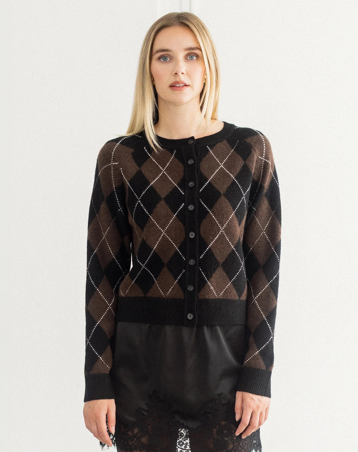 Little Sister Cardigan - Argyle