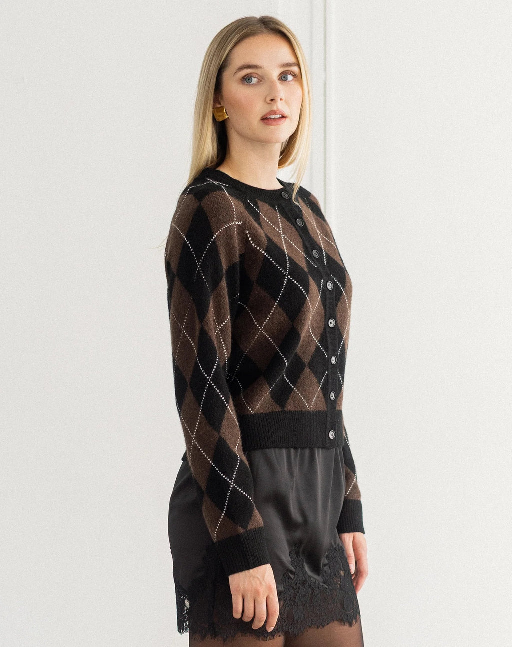 Little Sister Cardigan - Argyle