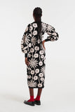 Tofu Jacquard Midi Dress - Black & White