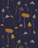 Earthy Mushroom Print 3/4 Sleeve Pull-over Blouse