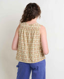 Manzana Button Front Tank - Barley Strawberry
