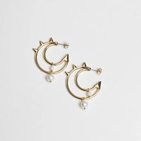 Moons Edge Hoop Earrings