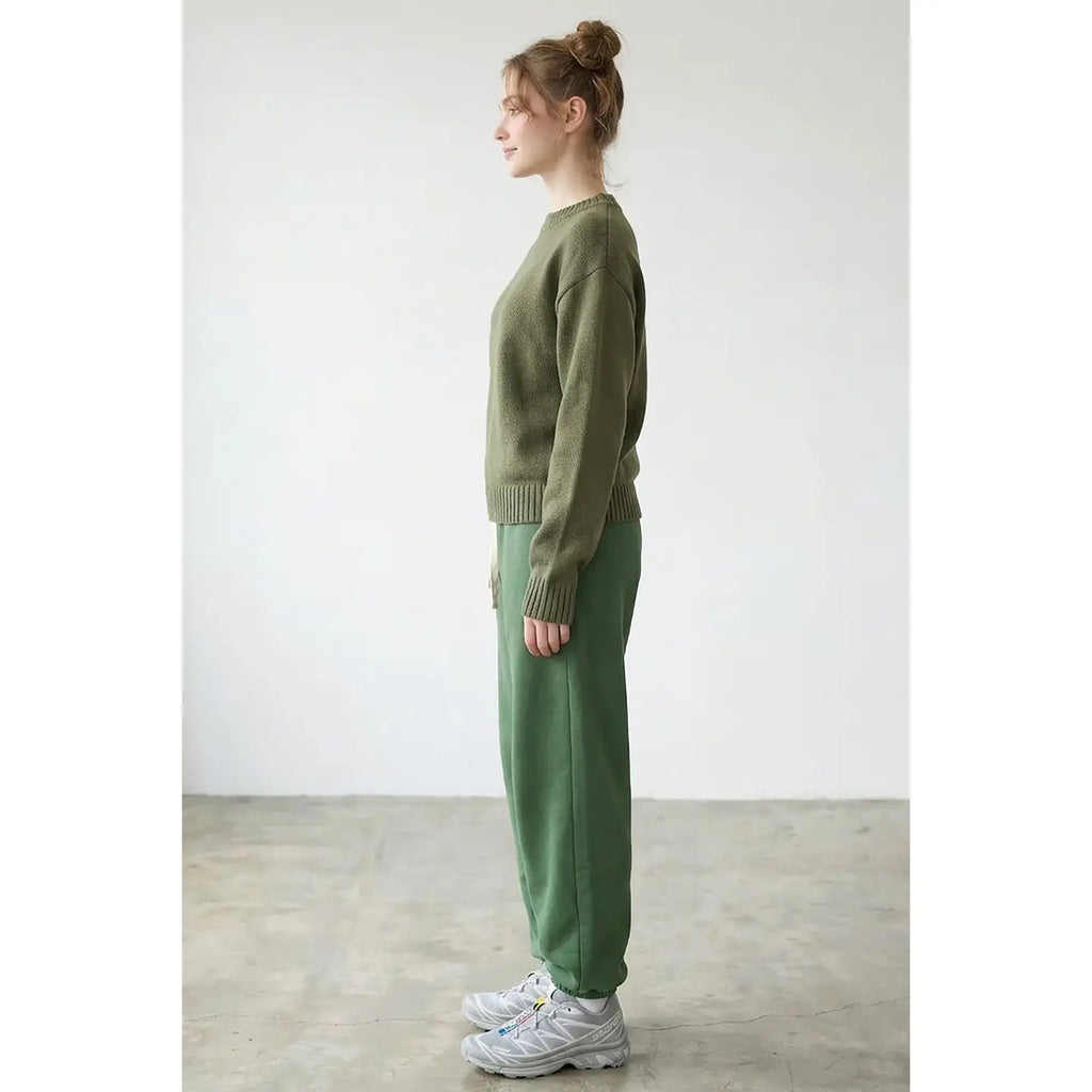 Basic Cotton Sweater - Vintage Olive