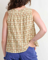 Manzana Button Front Tank - Barley Strawberry