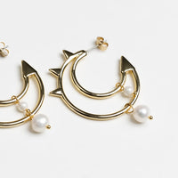 Moons Edge Hoop Earrings