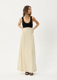 Charlotte Maxi Dress - Biscuit/Black