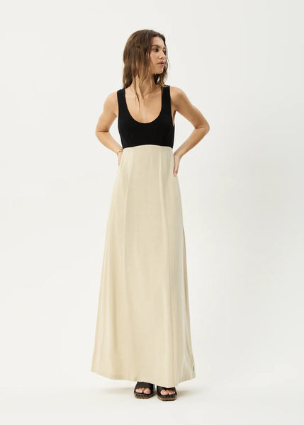 Charlotte Maxi Dress - Biscuit/Black