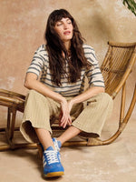 Katya Stripe Tee - Ivory Multi
