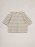 Katya Stripe Tee - Ivory Multi