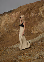 Charlotte Maxi Dress - Biscuit/Black