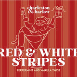 Holiday Red & White Stripes Soy Wax Candle