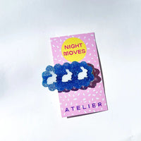 Blue Glitter Rabbit Hair Clip