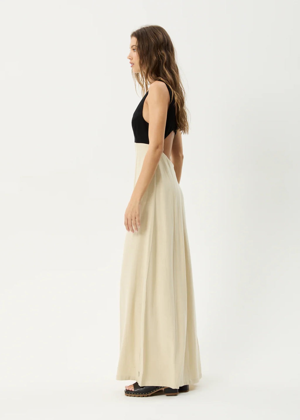 Charlotte Maxi Dress - Biscuit/Black