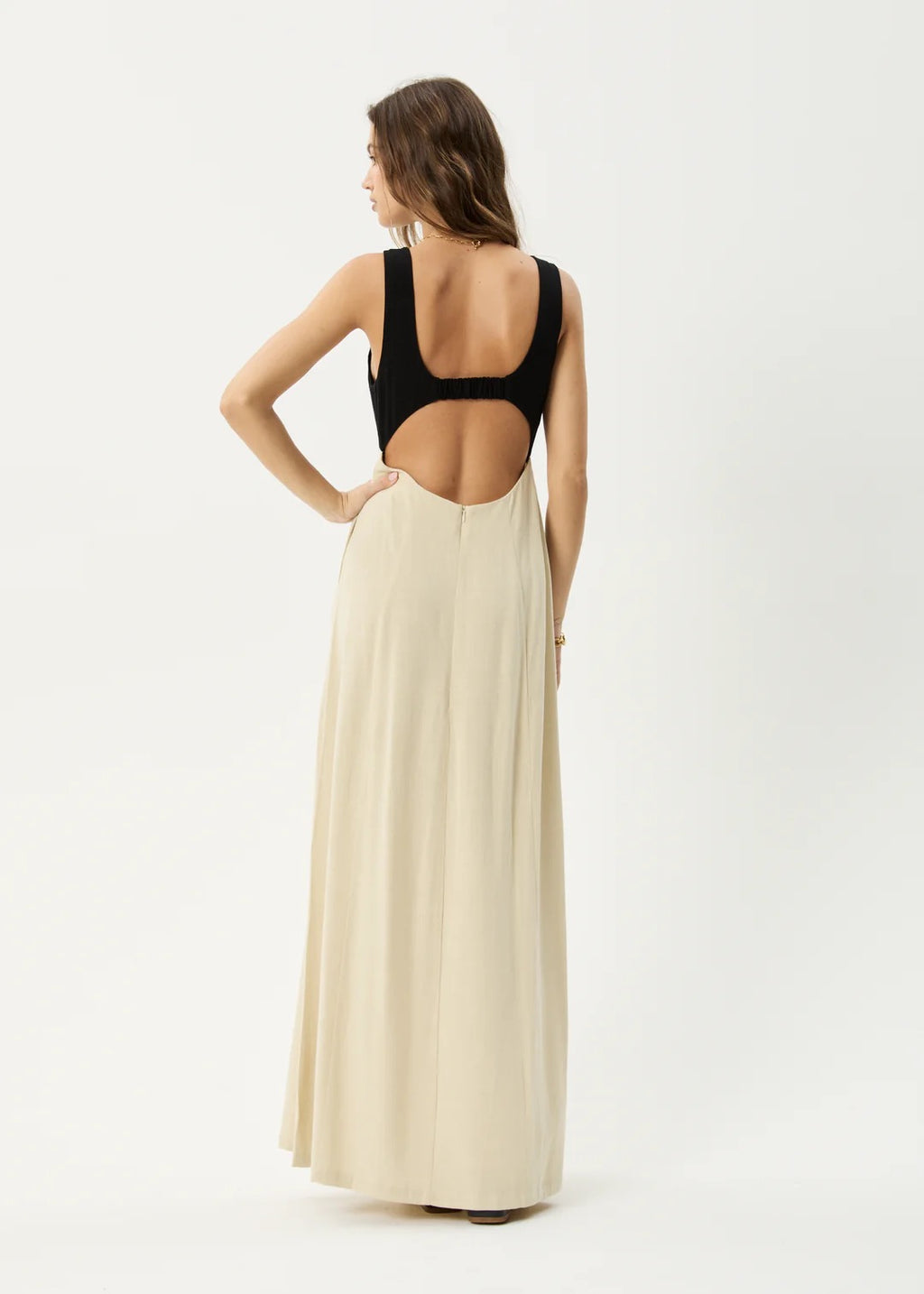 Charlotte Maxi Dress - Biscuit/Black