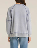 Easy V Knit Denim Sweatshirt