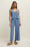 Sloane V Neck Denim Tank - Santorini Indigo