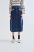 Euphoria Embroidered Skirt - Denim