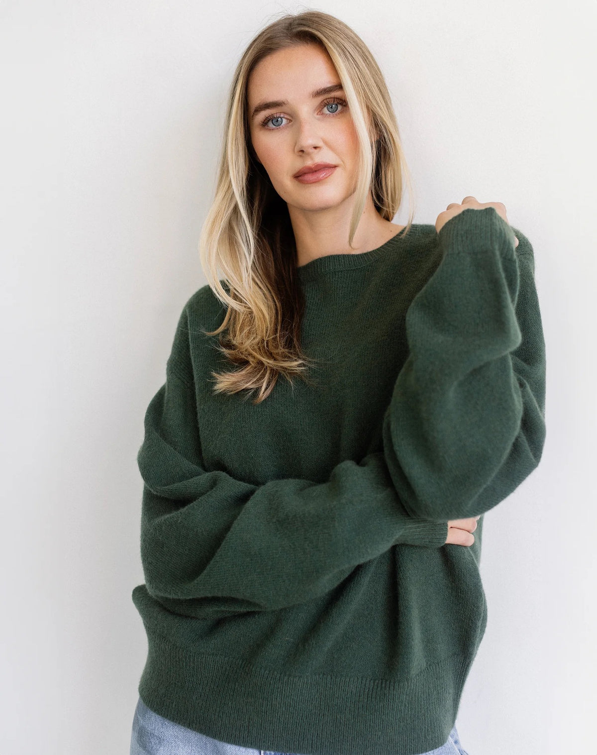 Classic Knit Crewneck - Chive