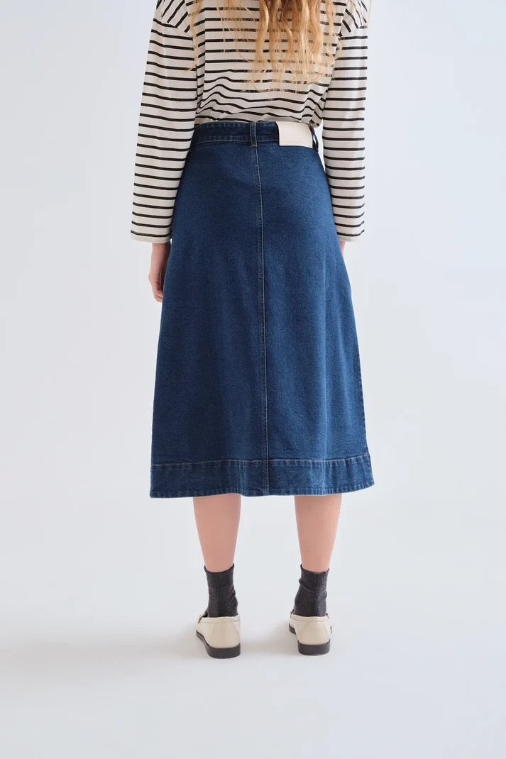Euphoria Embroidered Skirt - Denim