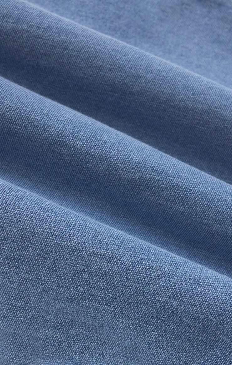 Sloane V Neck Denim Tank - Santorini Indigo