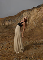 Charlotte Maxi Dress - Biscuit/Black