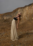 Charlotte Maxi Dress - Biscuit/Black