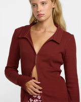 Devine Knit Long Sleeve - Cranberry