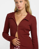 Devine Knit Long Sleeve - Cranberry