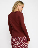 Devine Knit Long Sleeve - Cranberry