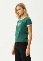 Gardening Club Recycled Ringer Tee - Hunter Green