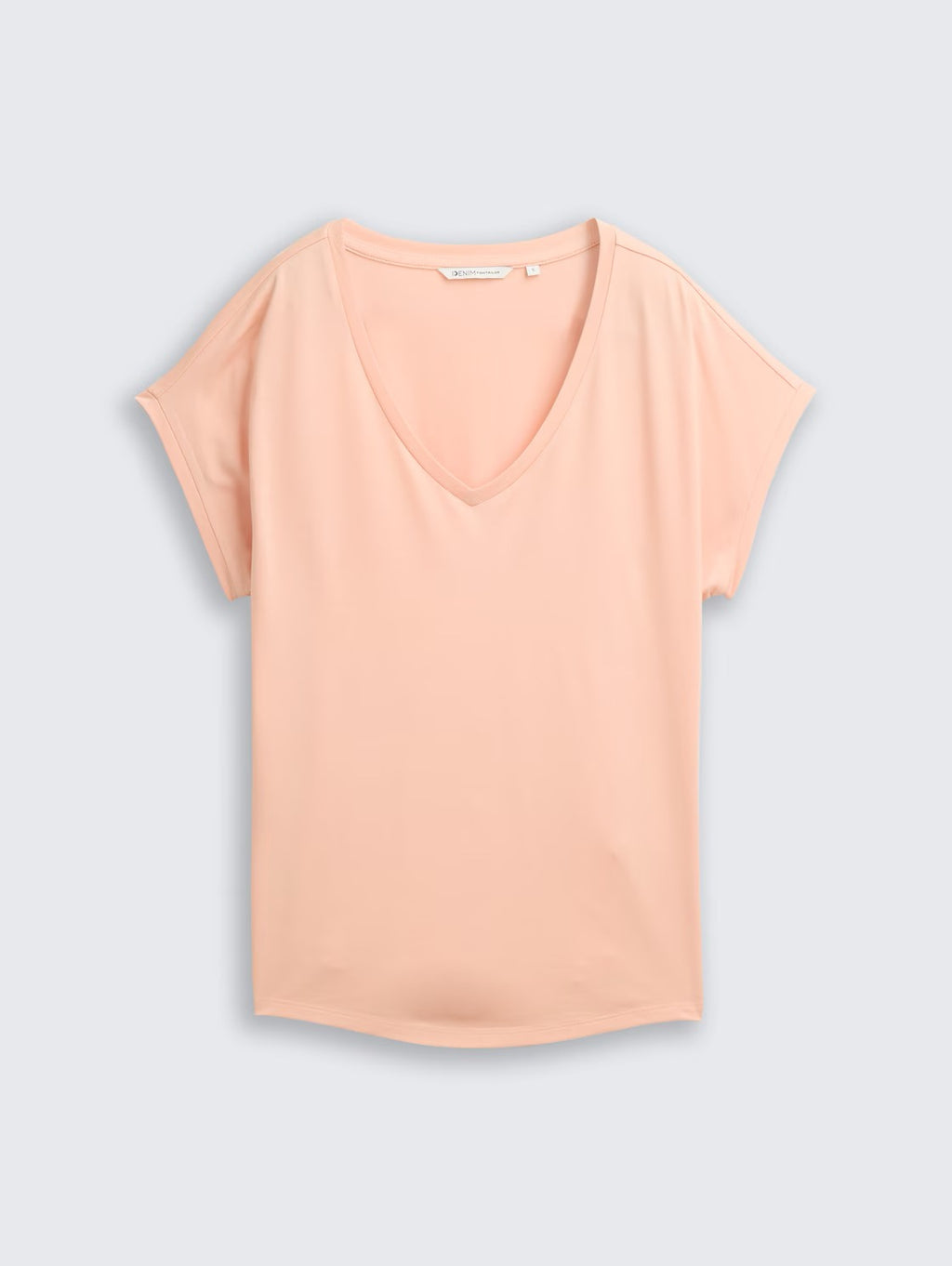 Fluent V Neck T Shirt - Orange Parfait