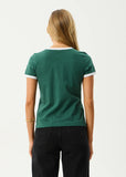 Gardening Club Recycled Ringer Tee - Hunter Green