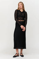 Black Textured Skirt