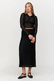 Black Textured Skirt