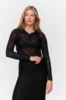 Black Textured Blouse