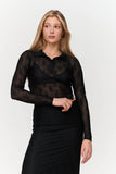 Black Textured Blouse
