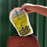 Bubble Tea Canvas Zip Pouch