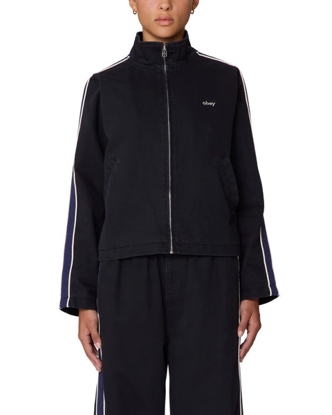 Astrid Stripe Jacket - Digital Black Faded Wash