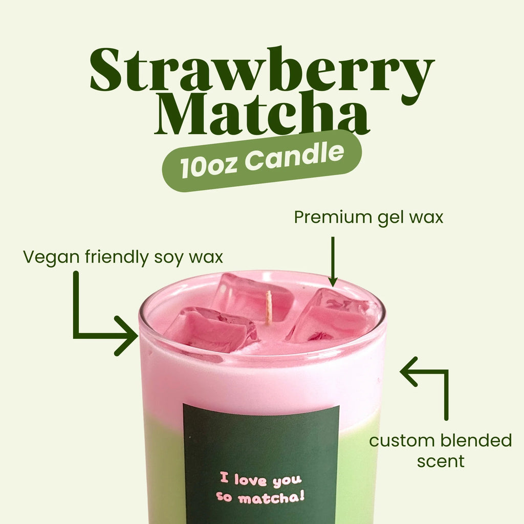 Strawberry Macha Latte Candle